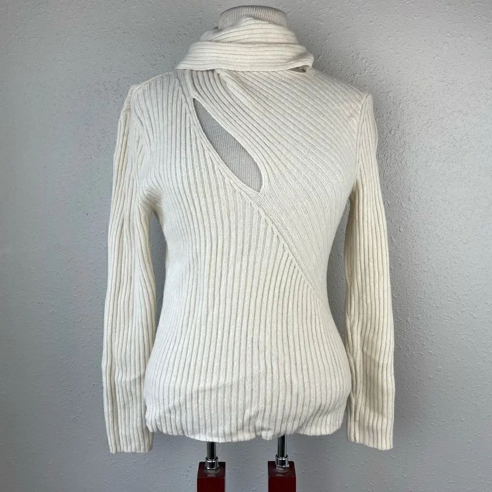Laura Leigh Ltd. Cream Wool Sweater Size M EUC